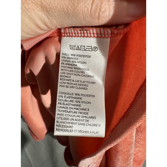 Silence Noise Romper Womens XS Orange Velvet Strappy V Neck Dressy Stretch Party - Picture 4 of 10